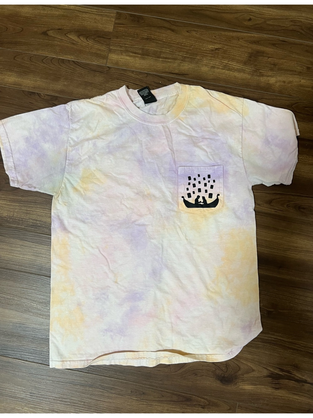 Disney Tangled Lantern Tie-Dye Pocket Tee